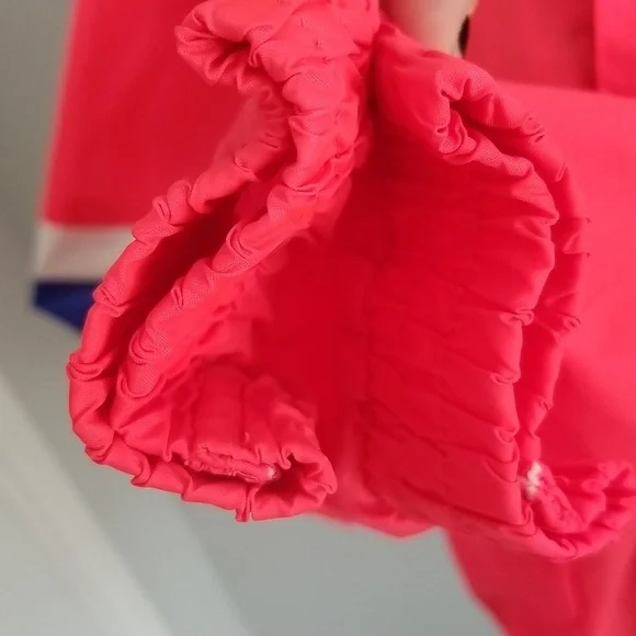 Vintage 90s Wilson Neon Pink Windbreaker | Retro Sport Colorblock Jacket Small - Picture 3 of 5